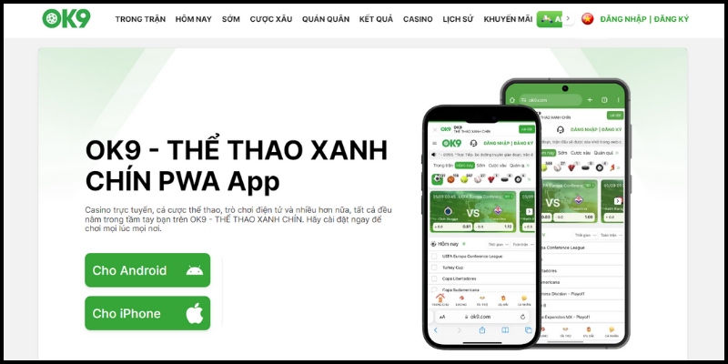 Tải app OK9 giúp cho người chơi trải nghiệm an toàn